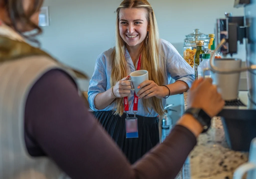Women at coffee machines