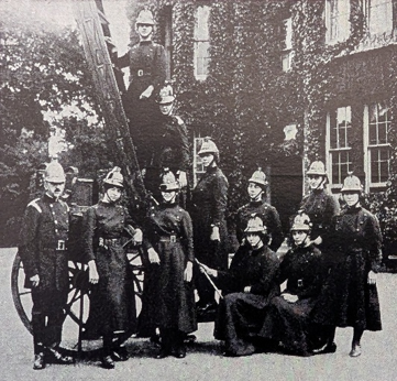 LFB during the war on a ladder
