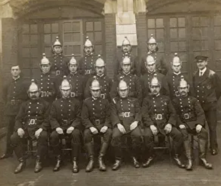 Fire service in their uniforms 